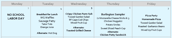 Next Weeks Lunch Next Weeks Lunch
